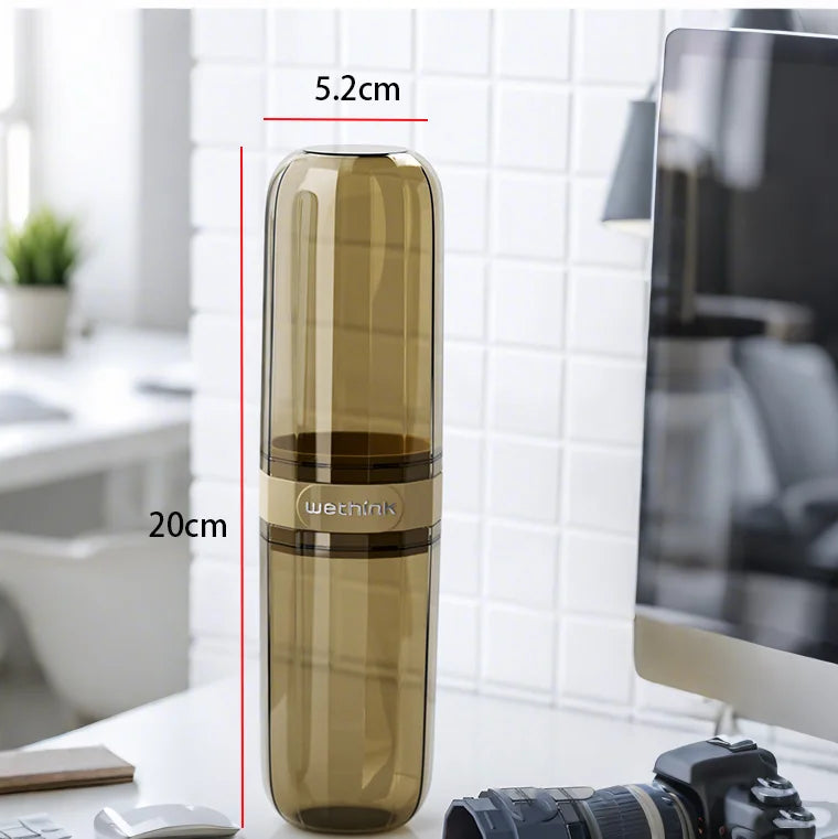 Portable Toothbrush & Toothpaste Travel Case — Waterproof Protection for On-The-Go Oral Care
