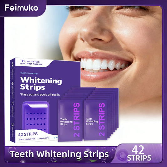 Purple Teeth Whitening Strips — Professional Dental Gel for a Brighter Smile in 3 Days