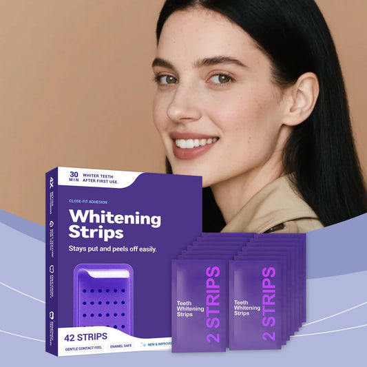 Purple Teeth Whitening Strips — Professional Dental Gel for a Brighter Smile in 3 Days