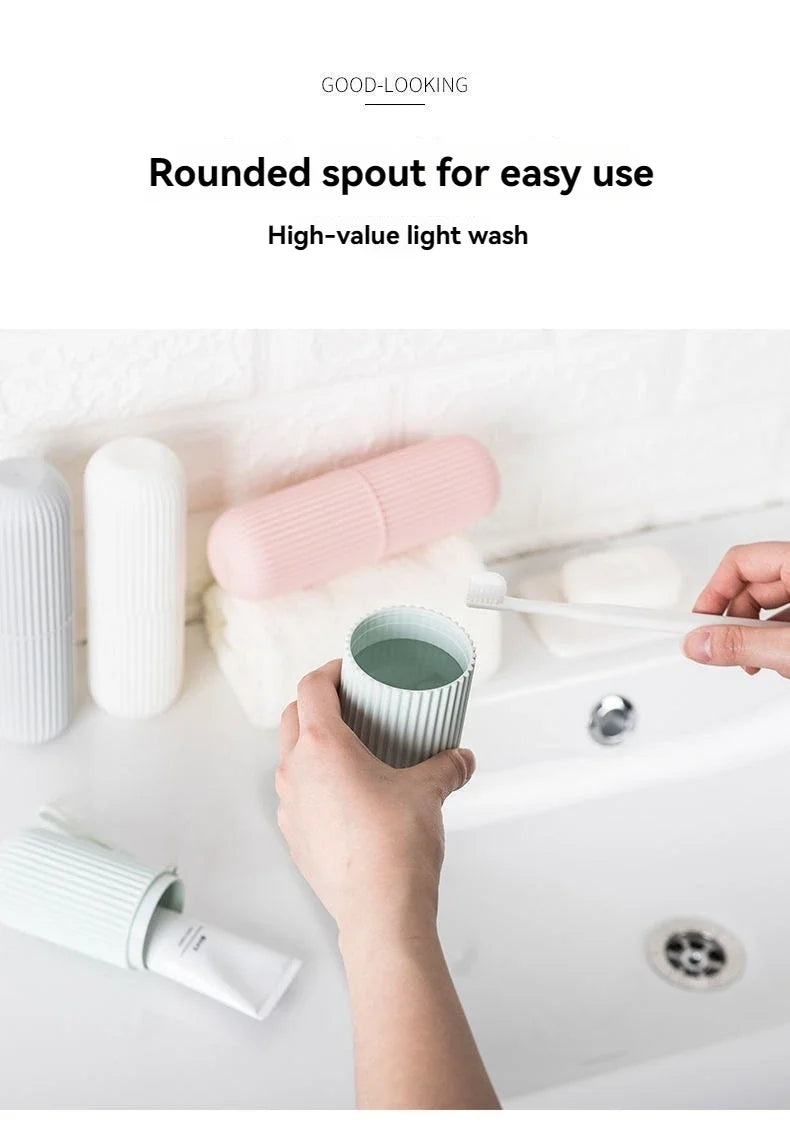 Portable Toothbrush & Toothpaste Travel Case — Waterproof Protection for On-The-Go Oral Care