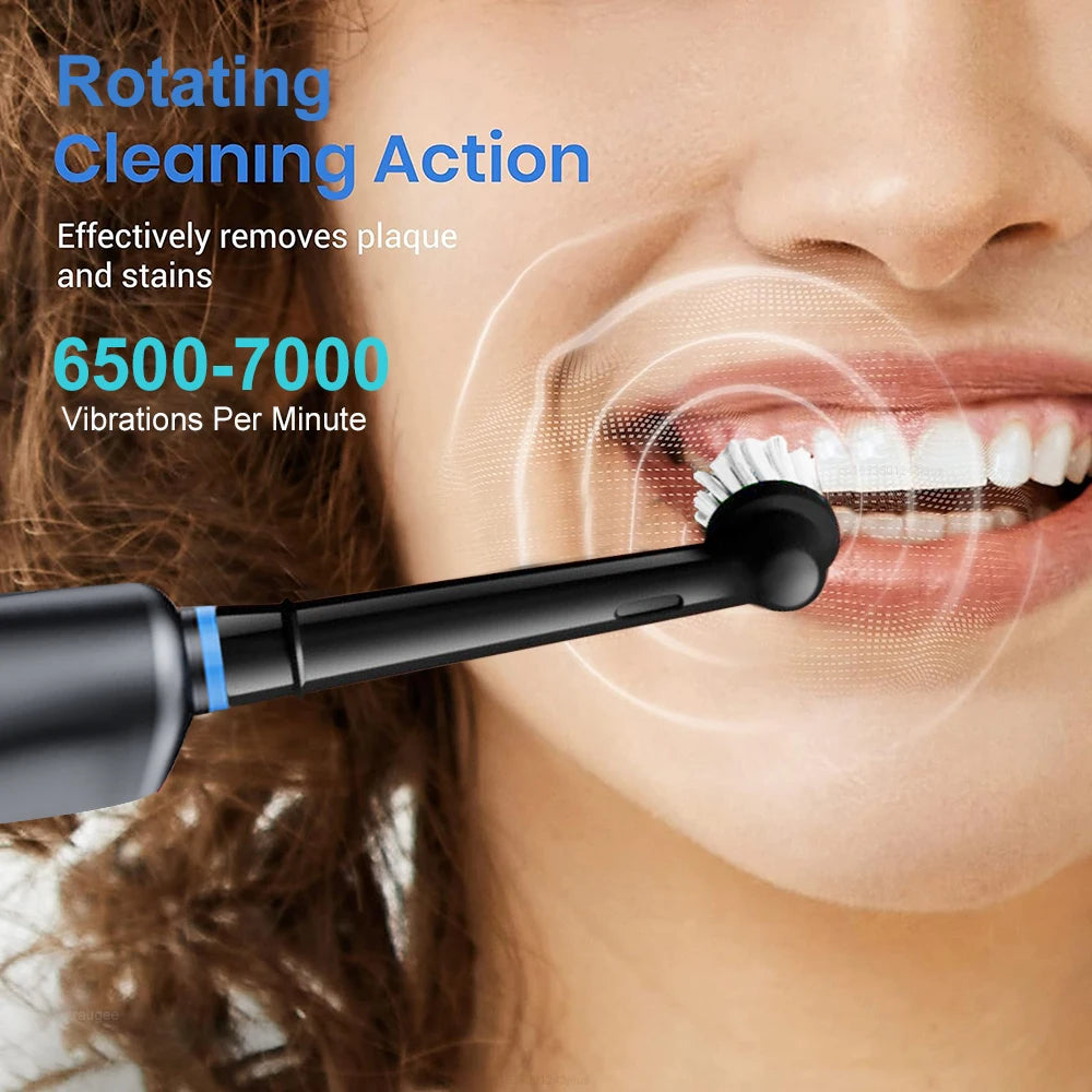 Professional Rechargeable Electric Toothbrush Kit — 8 Brush Heads + Travel Case Included